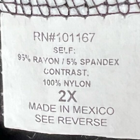 Kim & Cami Womens Top with Sheer Flutter Sleeves Plus Size 2X, New w/o tags - Picture 6 of 7